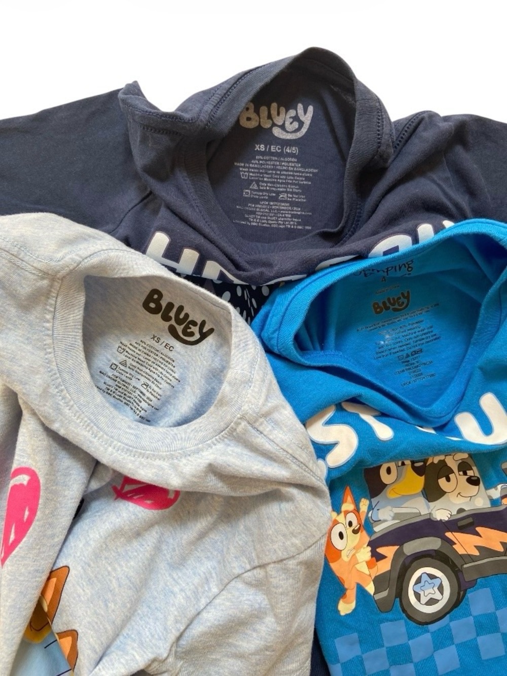 Bluey Toddler Boys Clothes Lot Size 4/5 - 3 Graphic T-Shirts & Shorts Set - Picture 9 of 11